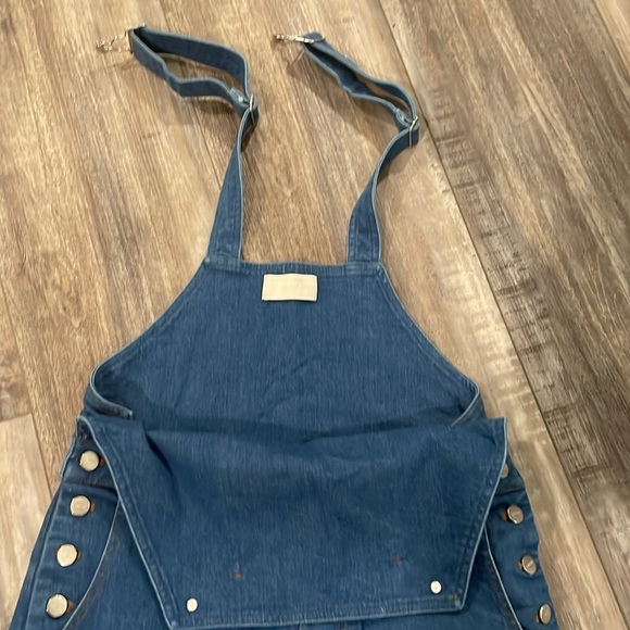 Capulet Lennon high waisted wide leg retro denim overalls size large - Picture 6 of 9